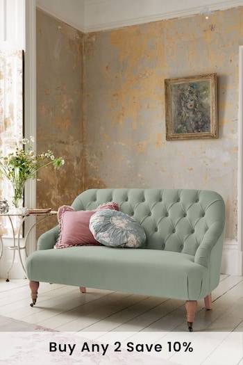 Shabby Chic by Rachel Ashwell® Velvet Sage Willa 2 Seat Sofa (U09467) | £699