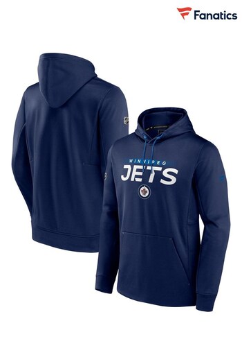 Fanatics Blue Winnipeg Jets Branded Authentic Pro Performance Pullover Hoodie (U09475) | £70