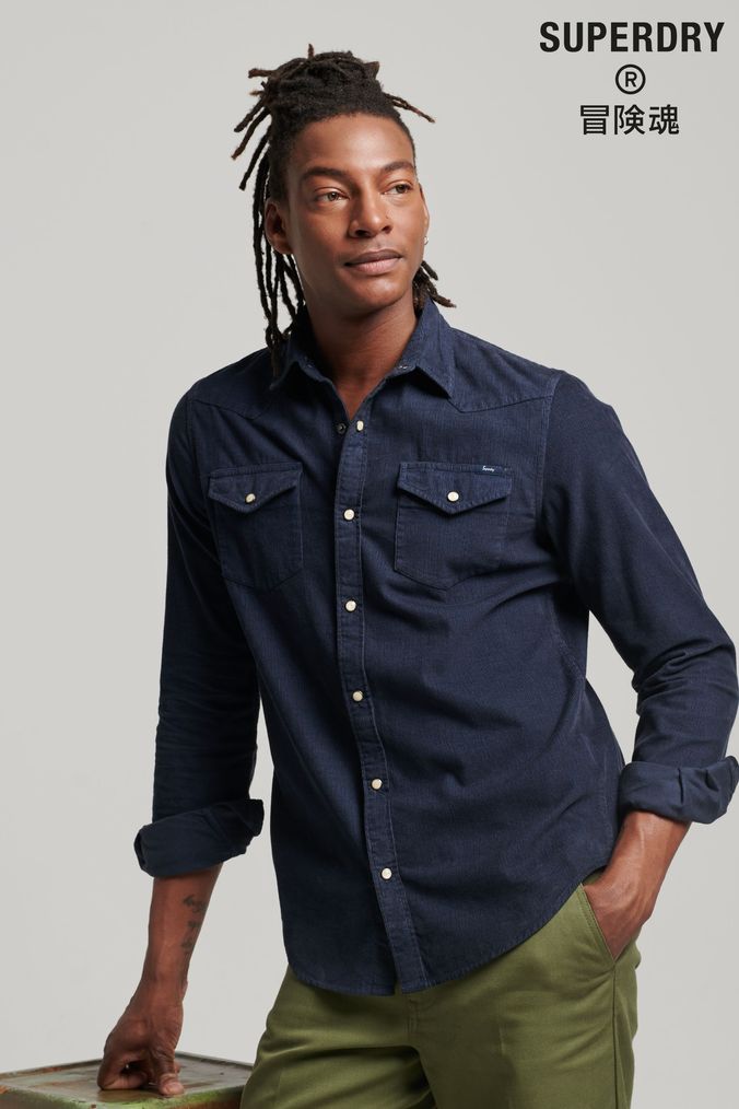 Buy Men s Superdry Denim Casual Shirts Online Next UK