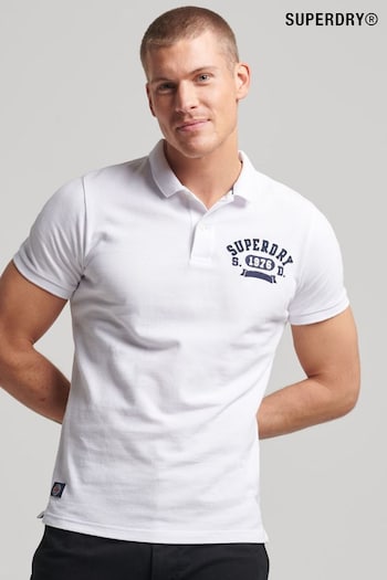 SUPERDRY White Superdry Vintage Superstate Polo phone-accessories Shirt (U09547) | £40