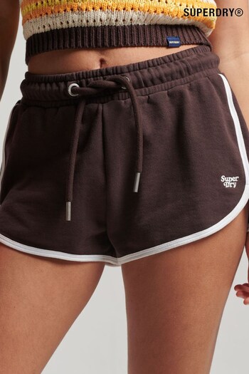 Superdry Vintage Jersey Racer Brown Shorts (U09848) | £35