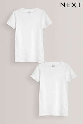 White Kind To Skin Short Sleeve Tops 2 Pack (9mths-12yrs) (U10013) | £12 - £17