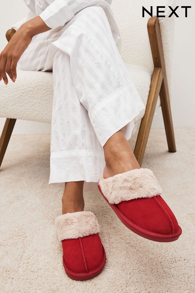 Next store red slippers