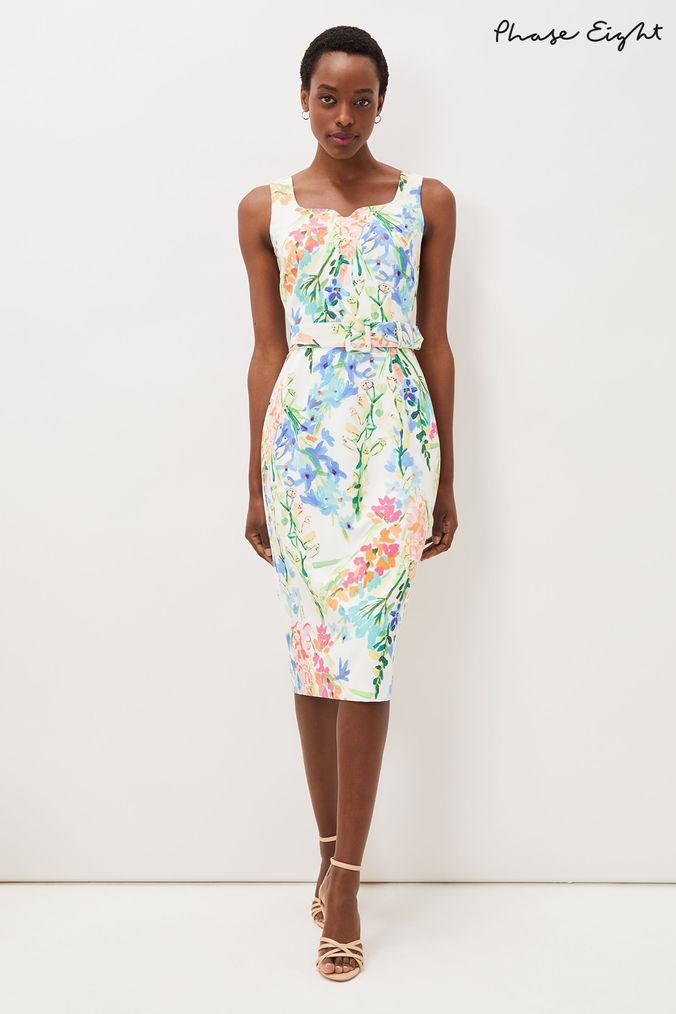 Buy Women s White Phase Eight Midi Dresses Online Next UK