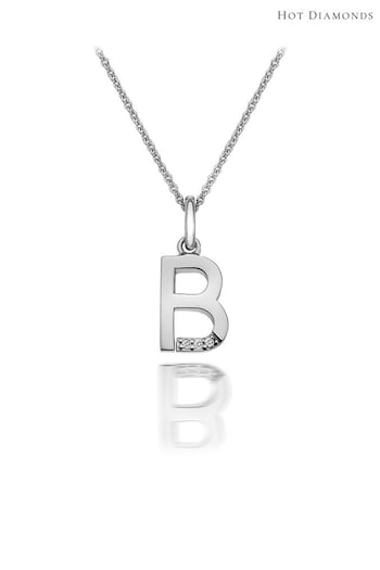 Hot Diamonds Silver Micro Initial Pendant Necklace (U10339) | £40