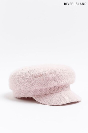 River Island Pink lakers Eyelash Boucle Baker Hat (U10401) | £12