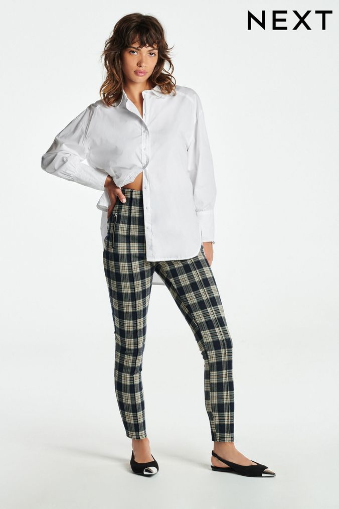 Tartan jeggings shop uk