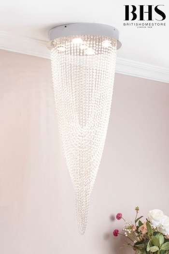 BHS Silver Valerie 5 Light Ceiling Light Lamp (U10487) | £220