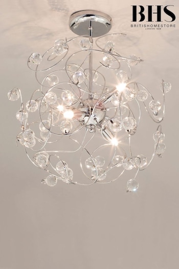 BHS Silver Lila Sputnik Flush Ceiling Light (U10558) | £120