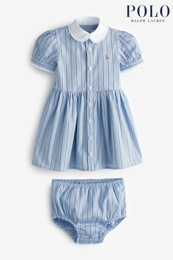 Polo kemeja Ralph Lauren Blue Shirt Dress (U10861) | £109