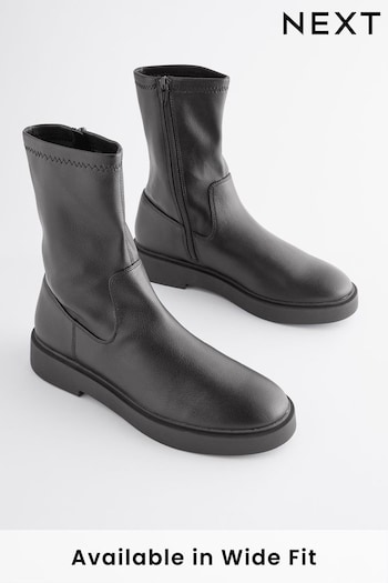 Black Forever Comfort® Sock Chelsea Boots (U11357) | £46