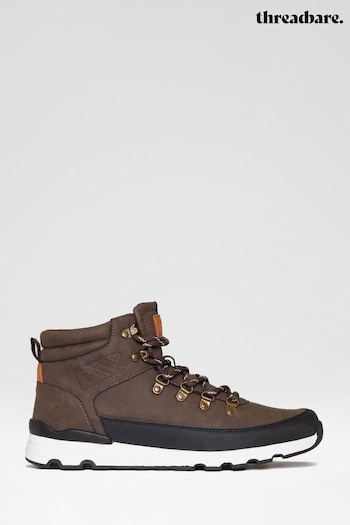 Threadbare Brown Contrast Sole Hiker Boots (U11454) | £50