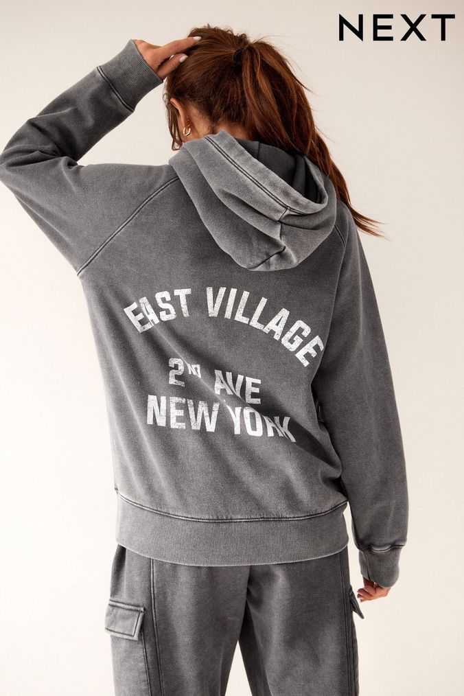 Long grey store hoodie womens