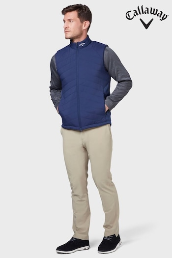 Callaway Apparel Blue Primaloft Full Zip Quilted Vest (U11732) | £75