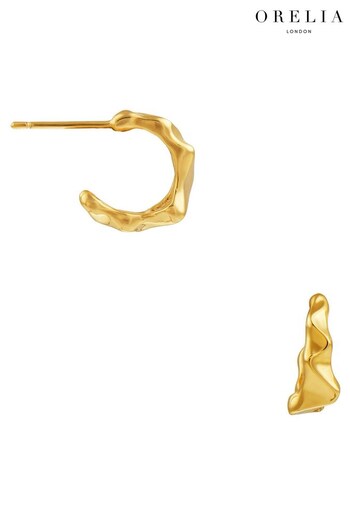 Orelia London Gold Tone Geo Angled Hoops (U12013) | £22