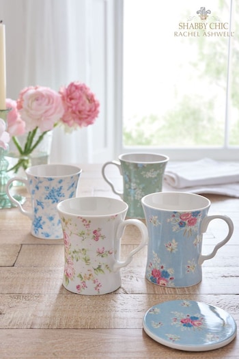 Shabby Chic by Rachel Ashwell® Multi Floral Fine China Set of 4 Mugs (U12089) | £30