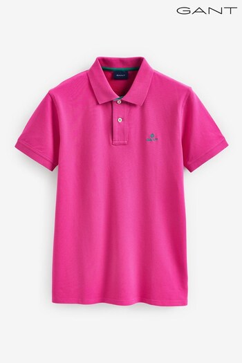 GANT Pink Contrast Collar Polo Shirt (U12161) | £80