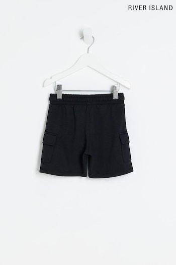 River Island Black Boys Cargo Shorts (U12179) | £12