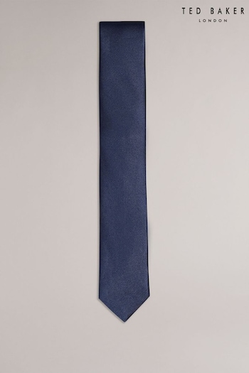 Ted Baker Dark Blue Moorez Ottoman Silk Tie (U12187) | £45