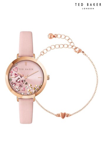 Ted Baker Ladies Pink Ammy Hearts Watch (U12204) | £165