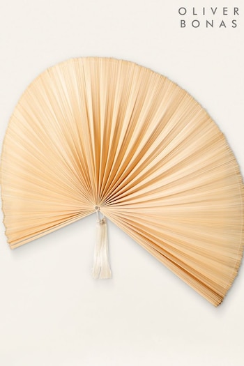 Oliver Bonas Natural Bamboo Fan Wall Hanging Large (U12229) | £65