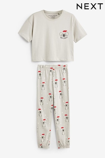 Grey Koala Christmas Pyjamas (3-16yrs) (U12238) | £13 - £18