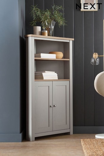 Dove Grey Malvern Oak Effect Corner Cabinet Sideboard (U12241) | £325