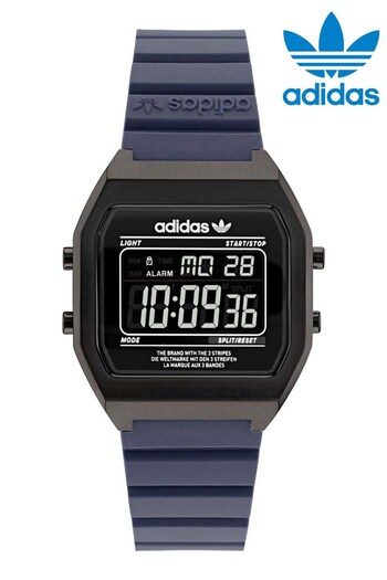 adidas depot Originals Ladies Blue DIGITAL TWO Watch (U12264) | £69