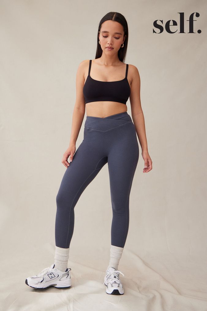 DryMove™ Seamless Shaping Sports tights - Dark blue - Ladies | H&M IN