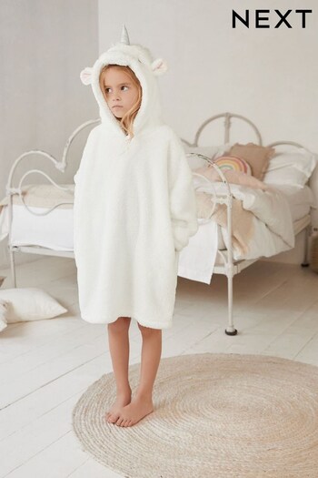 White 3D Unicorn Fleece Hooded Blanket (3-16yrs) (U12578) | £22 - £31