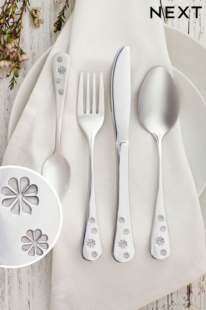Silver look cutlery shop