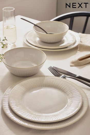 12 Piece Natural Mya Dinner Set (U12672) | £80