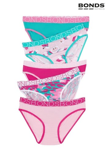 Bonds Pink Multicoloured Swan Bikini Briefs 5 Pack (U12950) | £16