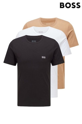 BOSS Black/White/Tan T-Shirts 3 Pack (U13173) | £39