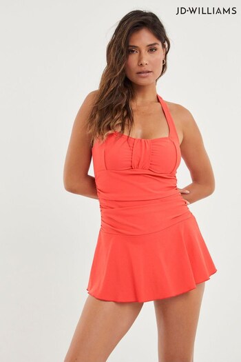 JD Williams Red Mix And Match Non Wired Halter Swimdress (U13770) | £38