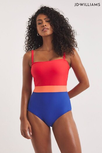 JD Williams Red Mix And Match Non Wired Bandeau Swimsuit (U13771) | £36