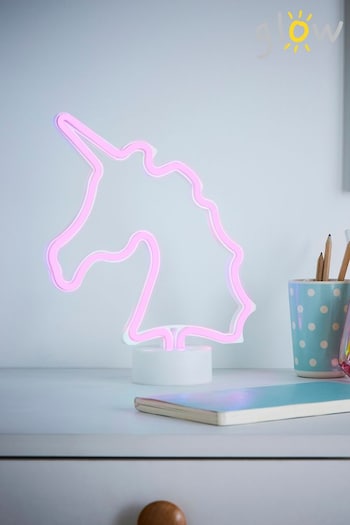 glow Pink Neon Unicorn Table Light (U13804) | £10