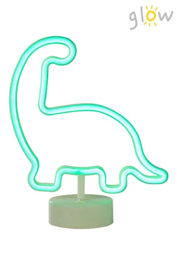 glow Green Neon Dinosaur Table Light (U13810) | £10