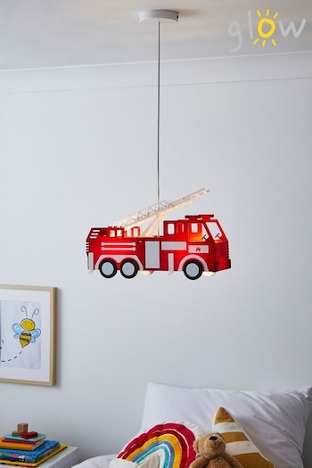 glow Red Fire Truck Pendant Lamp (U13812) | £40