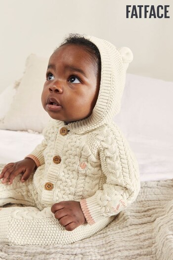 FatFace dragkedja Baby Crew Hooded Knit Romper (U13977) | £28 - £30