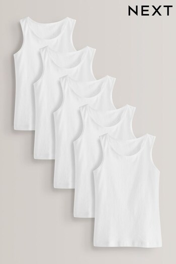 White 5 Pack Vests (1.5-16yrs) (U13989) | £10.75 - £14.75