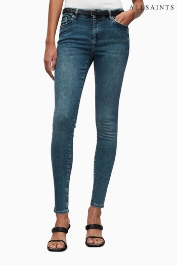 AllSaints Blue Miller Sizeme Midi Jeans (U14075) | £99