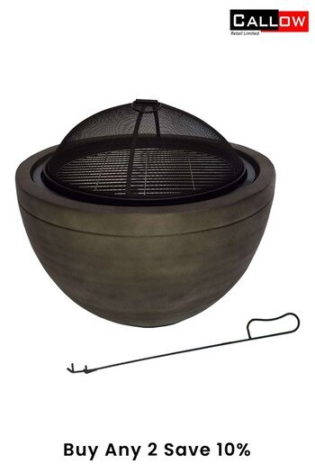 Callow Brown Garden County Deluxe Wood Firepit With Spare Guard Poker (U14092) | £280