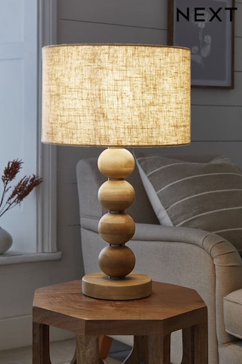 Natural Palmer Wood Table Lamp (U14128) | £90