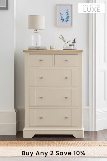 Stone Hampton Painted Oak Collection Luxe 5 Drawer Tall Chest of Drawers (U14177) | £750