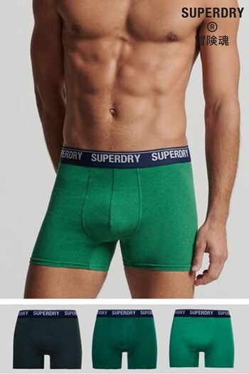 Superdry Green Organic Cotton Boxers 3 Pack (U14235) | £30