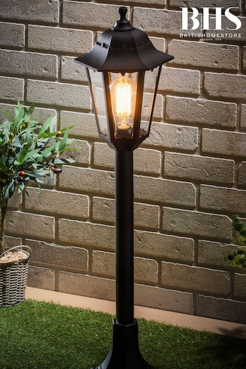 BHS Bianca Black 6 Panel Lantern Outdoor Light (U14683) | £32