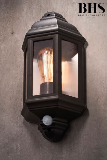 BHS Athena Black Half Wall Lantern Outdoor Light (U14690) | £45