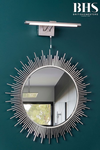 BHS Silver Chai Mirror and Picture Bathroom Chai Mirror and Picture Bathroom Wall Light (U14733) | £55