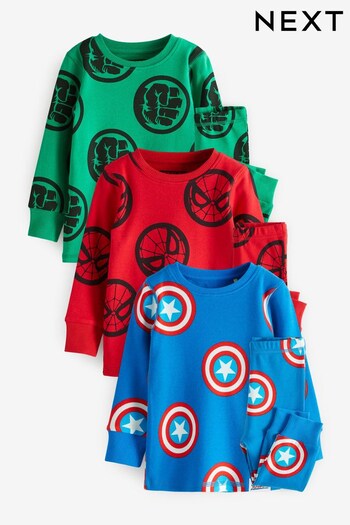 Marvel Print 3 Pack Snuggle Pyjamas (9mths-12yrs) (U15689) | £34 - £43